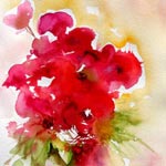Le vase rose <span id='small'>| aquarelle 26 x 36</span>